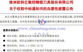 欧科亿中标新晨动力宝马曲轴刀具项目