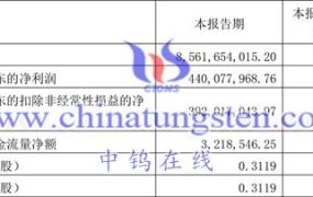 厦门钨业2023年第一季度运行情况