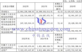 稀土企业：广晟有色2022年运行情况